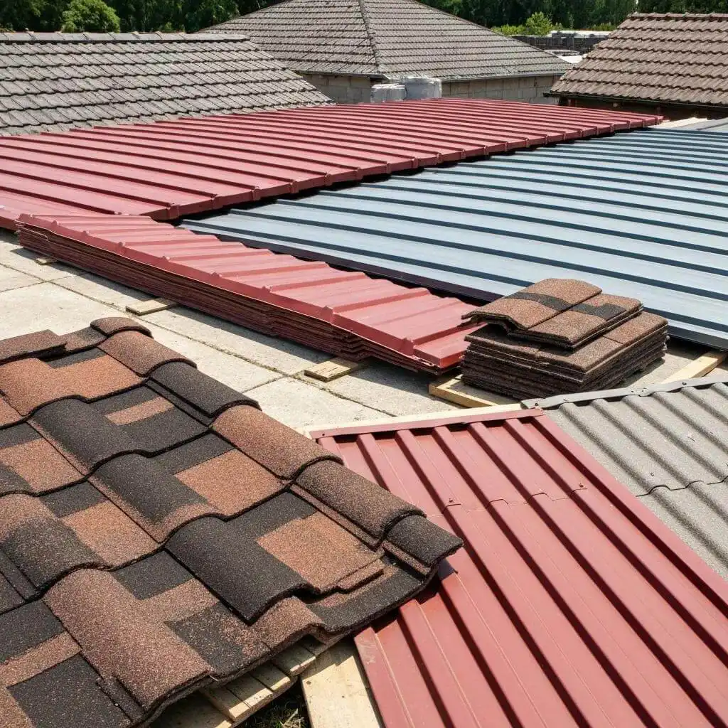 A variety of roofing materials, highlighting quality and warranty considerations for Hermantown, MN roofing projects